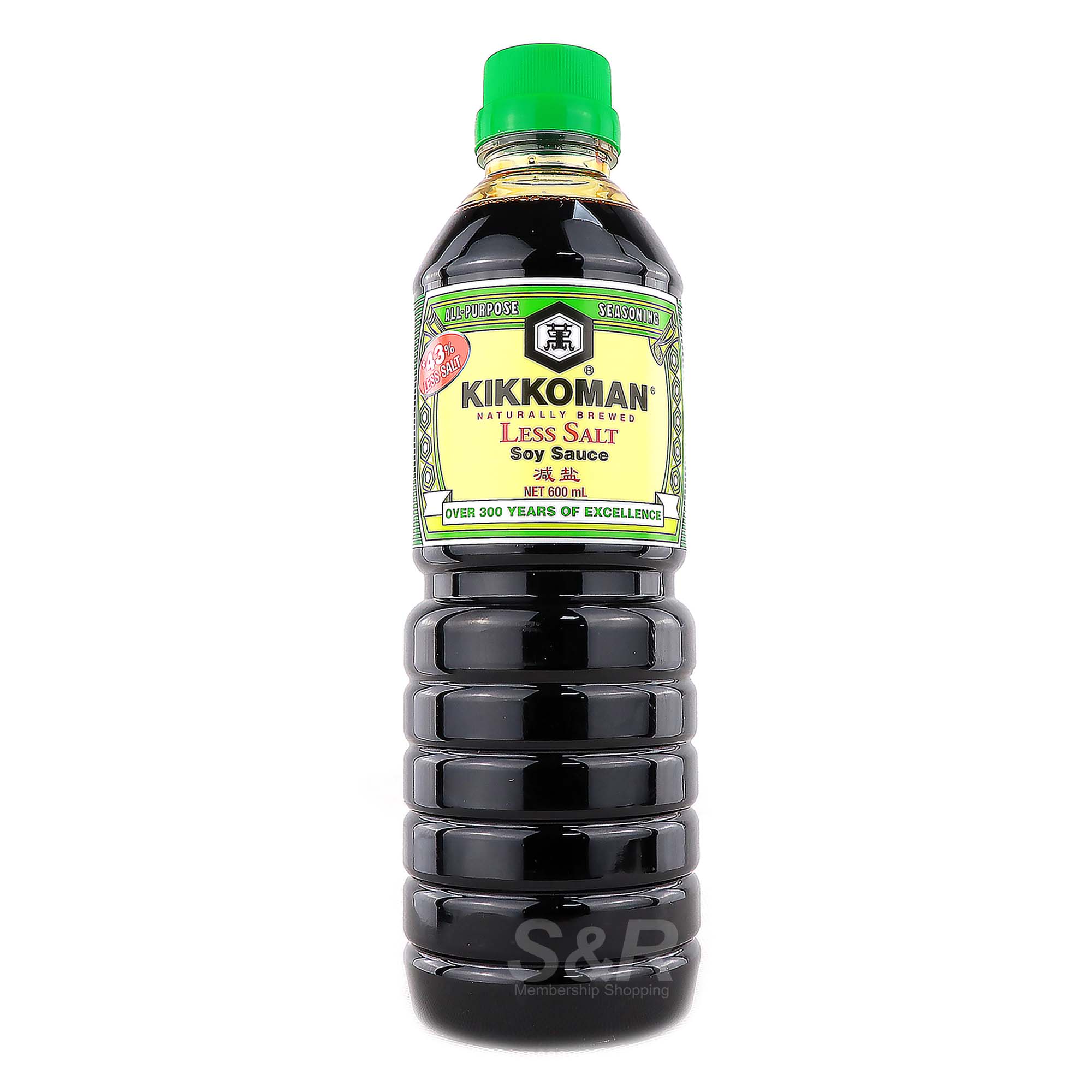 Kikkoman Naturally Brewed Less Salt Soy Sauce 600mL Kikkoman Naturally Brewed Less Salt Soy Sauce 600mL
